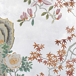 Обои ручная роспись Summer Night Blossom Original colourway on Ocean Silver gilded paper варинант исполнения - 2 | Loft Concept в Барнауле