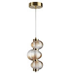 Подвесной светильник с 3-мя рифлеными стеклянными шарами Marcelh Light варинант исполнения - 2 | Loft Concept в Барнауле