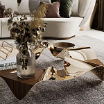 Дизайнерский журнальный стол волнистой формы Nyxacad варинант исполнения - 3 | Loft Concept в Барнауле