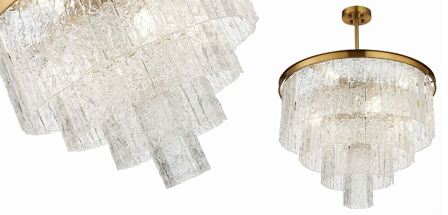 Люстра Renea Textured Glass Chandelier Brass D60 Люстра Renea Textured Glass Chandelier Brass D60 - Loft-Concept в Барнауле