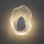 Бра с волнообразным стеклянным плафоном и вставкой из мрамора Liquid Stone варинант исполнения - 4 | Loft Concept в Барнауле