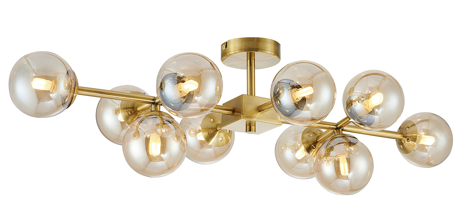 Люстра Berries Chandelier amber 10 Люстра Berries Chandelier amber 10 - Loft-Concept в Барнауле