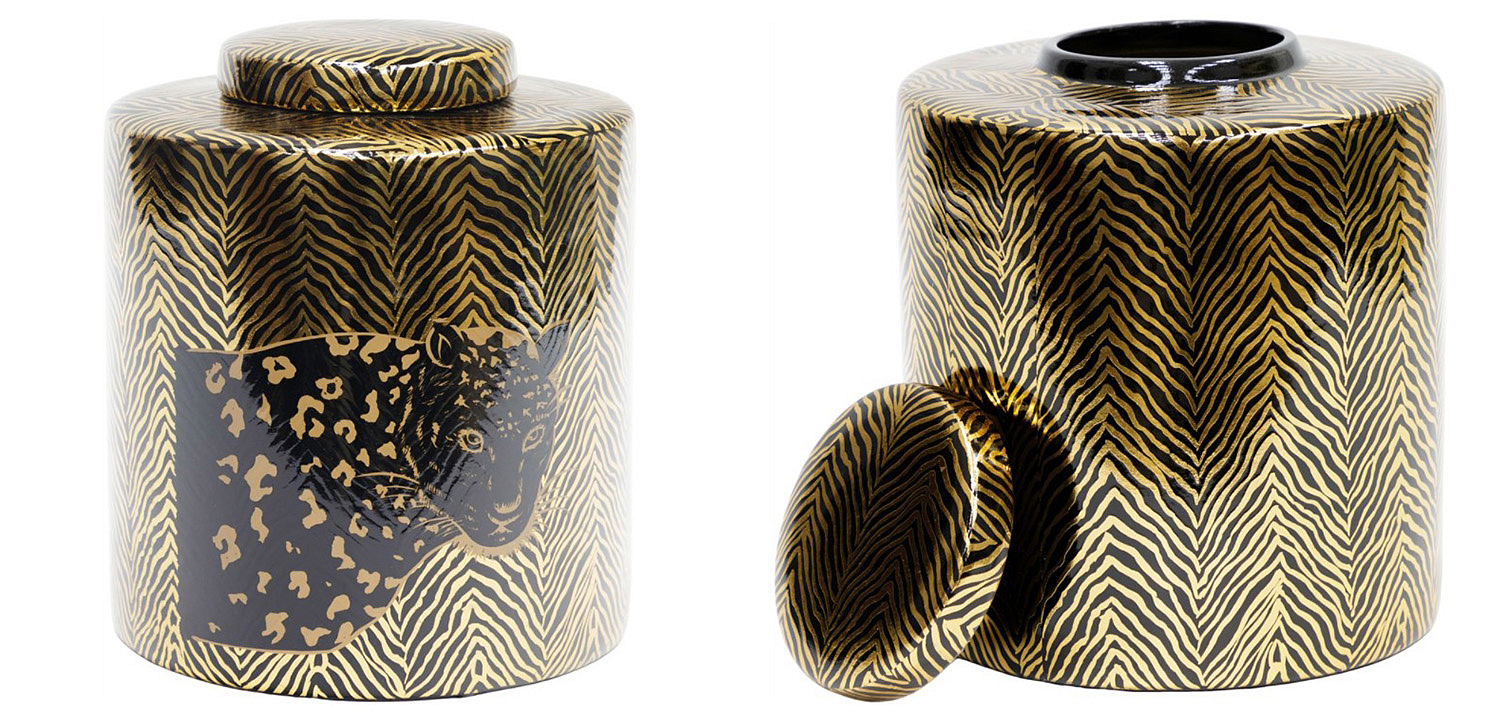 Ваза Leopard Vase black and gold 25 Ваза Leopard Vase black and gold 25 - Loft-Concept в Барнауле