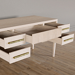 Большой Рабочий стол Primo с 5 выдвижными ящиками Светлый дуб варинант исполнения - 5 | Loft Concept в Барнауле