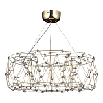 Люстра с тонкой металлической конструкцией цвета золото Quasar варинант исполнения - 1 | Loft Concept в Барнауле