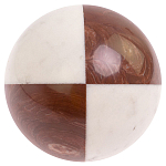 Шар декоративный из натуральных камней Лемезит и Мрамор Белый Natural Stone Spheres варинант исполнения - 2 | Loft Concept в Барнауле