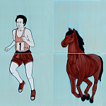 Дизайнерская плитка Конь бегун варинант исполнения - 2 | Loft Concept в Барнауле