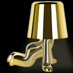 Настольная лампа фигурная цвета золото с гладким абажуром Высота 17 см Sophia варинант исполнения - 5 | Loft Concept в Барнауле