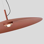 Подвесной светильник круглой формы с коричневым металлическим абажуром Halo Drift варинант исполнения - 2 | Loft Concept в Барнауле