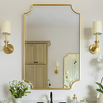 Зеркало в золотой деревянной раме Riviera варинант исполнения - 3 | Loft Concept в Барнауле