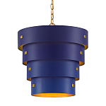 Подвесной светильник фигурный синий из 4-х широких колец Alternating Rings варинант исполнения - 1 | Loft Concept в Барнауле