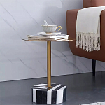 Дизайнерский журнальный стол с круглой столешницей на чёрно-белом основании Muruv варинант исполнения - 1 | Loft Concept в Барнауле