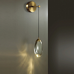 Бра с плафоном в форме капли Crystal Transparent Drop варинант исполнения - 3 | Loft Concept в Барнауле