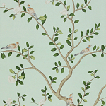 Обои ручная роспись Gustavian Garden Spring on white dyed paper варинант исполнения - 2 | Loft Concept в Барнауле