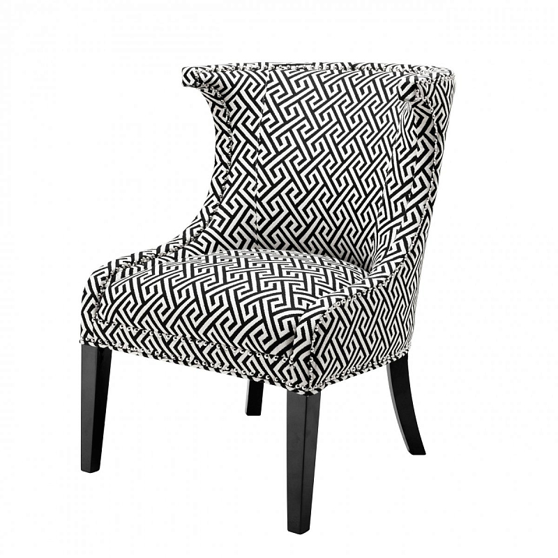 Кресло Eichholtz Chair Elson Dudley black Черно-белый Кресло Eichholtz Chair Elson Dudley black Черно-белый в Барнауле | Loft Concept