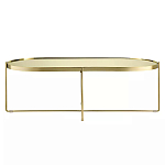 Кофейный столик овальный золотой Modern Mirror Gold Table варинант исполнения - 2 | Loft Concept в Барнауле