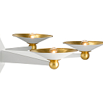 Люстра круглая с бело-золотыми плафонами Light Source варинант исполнения - 1 | Loft Concept в Барнауле