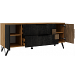 ТВ-тумба с  2-мя ящиками и закрытыми полками Stone Effect варинант исполнения - 3 | Loft Concept в Барнауле