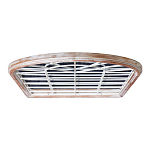 Зеркало-окно настенное в венецианском стиле с деревянной рамой бежевого цвета Venetian Smooth варинант исполнения - 3 | Loft Concept в Барнауле