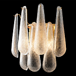 Бра с подвесками из рифленного стекла в форме капель Textured Glass варинант исполнения - 1 | Loft Concept в Барнауле