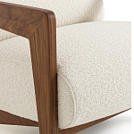 Кресло с обивкой из белого букле Armchair White Boucle варинант исполнения - 3 | Loft Concept в Барнауле