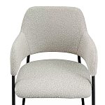 Стул мягкий с подлокотниками Chair Gray Upholstery Boucle варинант исполнения - 5 | Loft Concept в Барнауле