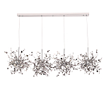 Люстра подвесная из четырех частей с металлическими круглыми элементами Terzani Argent варинант исполнения - 3 | Loft Concept в Барнауле