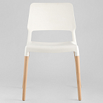 Пластиковый стул на ножках из массива бука Ferret White 4 шт варинант исполнения - 3 | Loft Concept в Барнауле