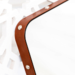 Зеркало прямоугольное в металлической раме с кожаной отделкой Loft in Reflection варинант исполнения - 4 | Loft Concept в Барнауле