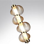 Подвесной светильник с 4-мя рифлеными стеклянными шарами Marcelh Light варинант исполнения - 9 | Loft Concept в Барнауле