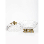 Конфетница из прозрачного рельефного стекла Eden Garden варинант исполнения - 4 | Loft Concept в Барнауле