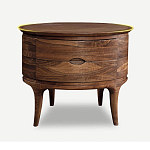 Прикроватный столик из дерева с 2-мя ящиками Moon Walnut Furniture варинант исполнения - 6 | Loft Concept в Барнауле