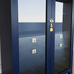 Дизайнерский шкаф витрина Elsa Dreams Blue с 4-мя ящиками варинант исполнения - 4 | Loft Concept в Барнауле