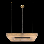 Люстра с квадратным каменным плафоном Calcite Square Light варинант исполнения - 1 | Loft Concept в Барнауле