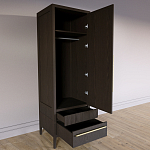 Узкий Шкаф Primo с 2 выдвижными ящиками Темный орех варинант исполнения - 7 | Loft Concept в Барнауле