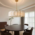 Люстра круглая Д150 см с абажуром из прямоугольных панелей Calling to Shine варинант исполнения - 3 | Loft Concept в Барнауле