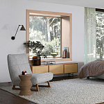 Приставной стол с отделкой из джута Juti D30 см варинант исполнения - 6 | Loft Concept в Барнауле