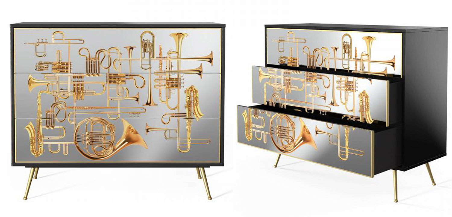 Комод Seletti Chest of Three Drawers Trumpets Комод Seletti Chest of Three Drawers Trumpets - Loft-Concept в Барнауле