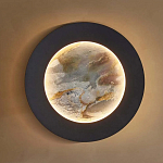 Бра в форме диска черного цвета Borders of Black варинант исполнения - 4 | Loft Concept в Барнауле