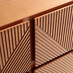 Комод с геометрическим рисунком на ящиках Anders Dark Wood варинант исполнения - 4 | Loft Concept в Барнауле