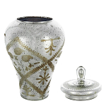 Ваза из стекла с крышкой и декоративными узорами Chinoiserie Ceramics варинант исполнения - 1 | Loft Concept в Барнауле