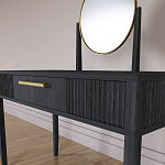 Туалетный Стол с зеркалом Primo Черный дуб варинант исполнения - 5 | Loft Concept в Барнауле