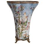 Фарфоровая ваза с изображением попугаев Eden Garden варинант исполнения - 2 | Loft Concept в Барнауле