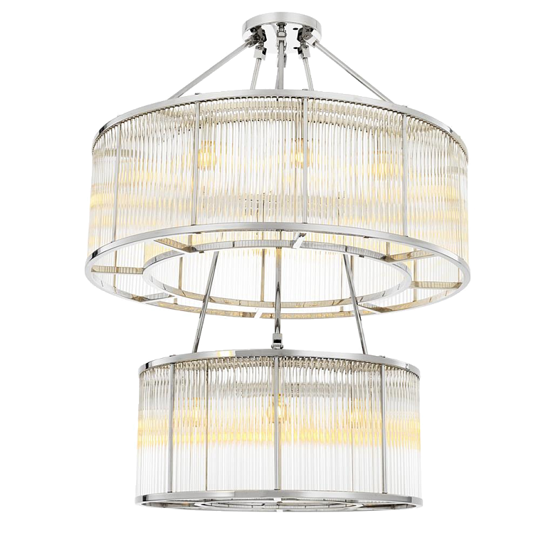 Люстра Chandelier Bernardi Nickel Никель Прозрачный в Барнауле | Loft Concept 