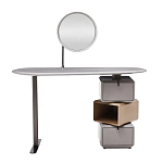 Консоль с зеркалом и  3-мя вращающимися ящиками Eloida варинант исполнения - 1 | Loft Concept в Барнауле