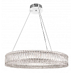 Люстра подвесная круглая из прозрачного хрусталя с корпусом из металла цвета хром Selfsufficient варинант исполнения - 5 | Loft Concept в Барнауле