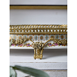 Чаша с цветочным орнаментом на бронзовых ножках Eden Garden варинант исполнения - 4 | Loft Concept в Барнауле