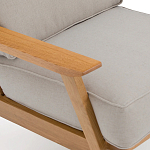 Кресло с каркасом из массива дуба Deniaud Oak Beige Armchair варинант исполнения - 5 | Loft Concept в Барнауле