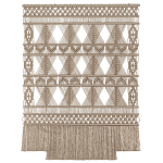 Панно на стену плетеное Макраме бежевый цвет  варинант исполнения - 13 | Loft Concept в Барнауле