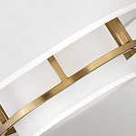 Потолочный светильник с двухслойным белым текстильным абажуром Hinkley варинант исполнения - 18 | Loft Concept в Барнауле